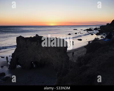 Plage De L'État D'El Matador. Malibu, Californie États-Unis. Banque D'Images