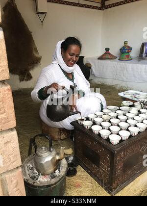 Cérémonie du café éthiopien Banque D'Images