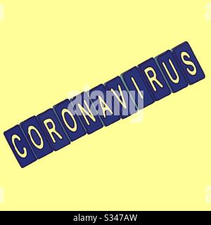 Graphique de coronavirus créé à partir d'une photo d'iPhone Banque D'Images