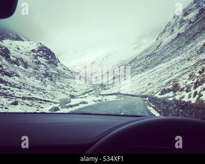 Honnister Pass Lake District Cumbria Banque D'Images