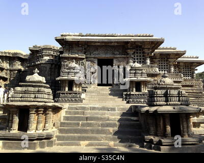 Temple de Hoyasaleshwara à Halebid, Inde. Banque D'Images