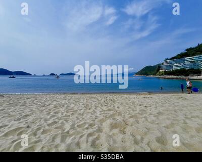 La magnifique plage de Repulse Bay à Hong Kong. Banque D'Images