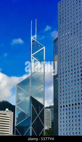 Le bâtiment de la Banque de Chine à Hong Kong. Banque D'Images