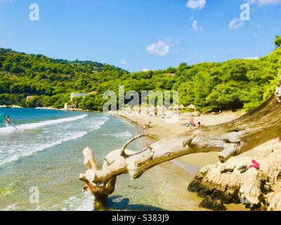 Plage en Croatie Banque D'Images