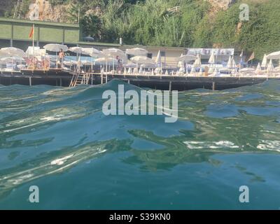 Vagues à Belem Beach turquie Banque D'Images