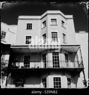 Une fausse photographie de maisons géorgiennes à Clifton, Bristol, Royaume-Uni Banque D'Images