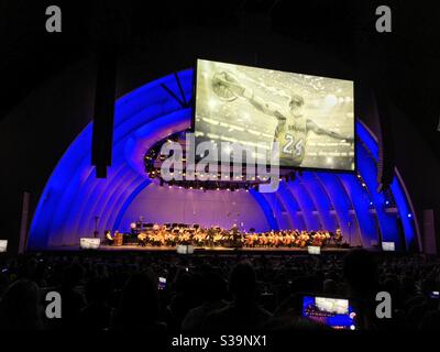 Kobe Bryant et John Williams au Hollywood Bowl Banque D'Images