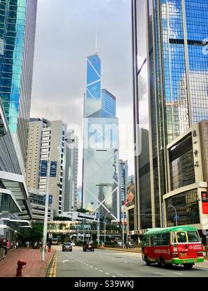 Le bâtiment de la Banque de Chine à Hong Kong. Banque D'Images