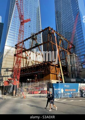 Le Centre des arts de la scène Ronald O. Perelman, World Trade Centre, New York City - Construction Banque D'Images