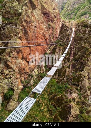 Via Ferrata de Coumely près du Cirque de Gavarnie, Hautes-Pyrénées, France Banque D'Images