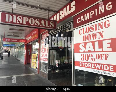 Le magasin dispose ferme sur Burwood Road, Burwood, Sydney, Australie Banque D'Images