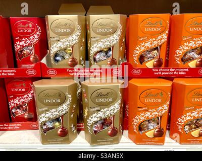 Assortiment de chocolats Lindor Banque D'Images