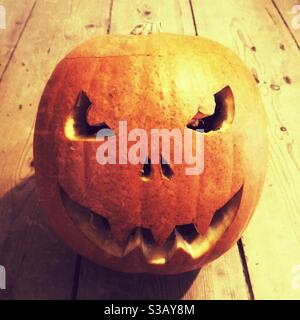 Citrouille d'Halloween Jack o lanterne. Banque D'Images