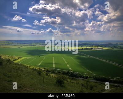 Vue d'été depuis le phare d'Ivinghoe Banque D'Images