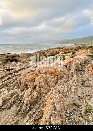 Roches de granit altérées à Cape Leeuwin Augusta Australie occidentale Banque D'Images