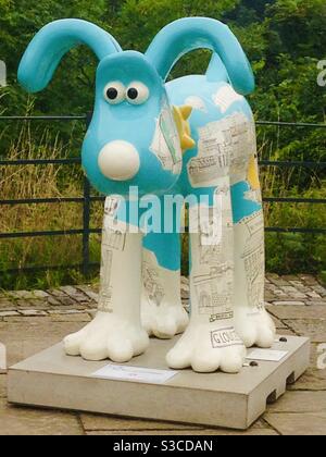 Bristol Gromit Trail - statue de Wallace et de Gromit Banque D'Images