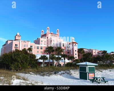 Station Don Cesar à Saint-Pétersbourg, Floride. Banque D'Images