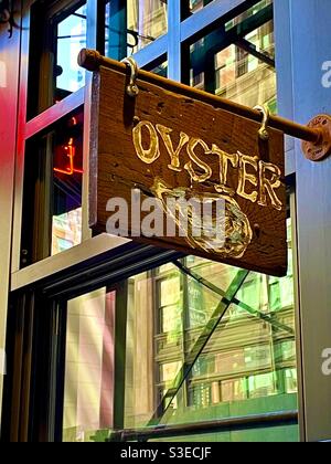 Panneau peint à la main à New York Banque D'Images