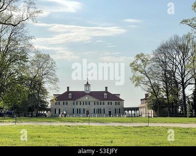 La maison de George Washington à Mount Vernon, va Banque D'Images