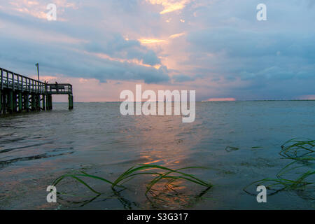 Coucher du soleil sur la baie Banque D'Images