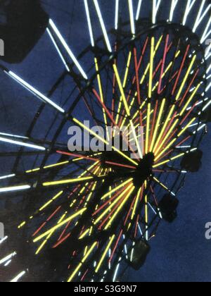 La grande roue de nuit Banque D'Images