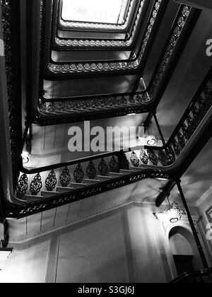 Le Grand Hôtel, Brighton, escalier Banque D'Images