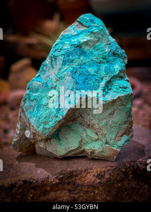 Grande hunk de chrysocolla. Banque D'Images