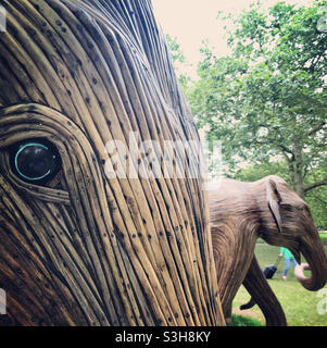 Elephant sculptures Green Park Londres Banque D'Images