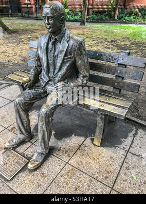 Alan Turing sculpture, Manchester Banque D'Images