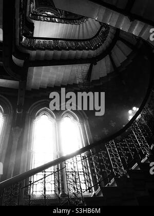 Escalier de l'hôtel St Pancras Banque D'Images