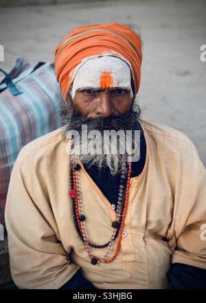 Portraits de Varanasi, Inde Banque D'Images