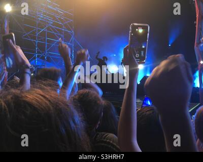 DJ Timmy Trumpet donne un spectacle en direct à Darwin Australie sur le 29.08.2021 Banque D'Images