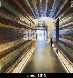 Couloir de la réception, Hôtel Indigo, Lower East Side, Manhattan, New York, New York, États-Unis Banque D'Images