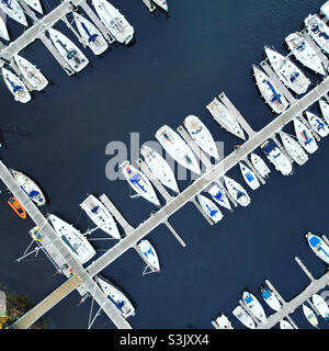 Yachts à Largs Yacht Haven Ecosse Banque D'Images