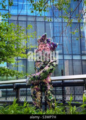 Raúl de Nieves, Celebration, 2021.Le cerveau musical, High Line.New York. Banque D'Images