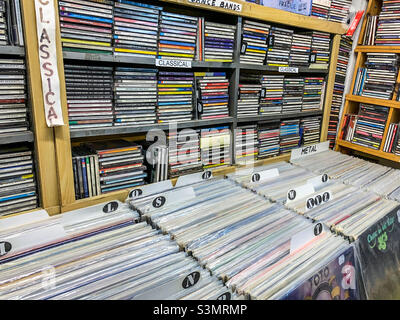 Inside Sounds ok record shop à Falmouth Cornwall Banque D'Images