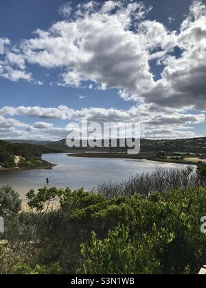 Painkalac Creek, Aireys Inlet.Great Ocean Road Victoria. Banque D'Images