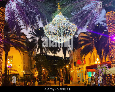 Janvier 2022, Espanola Way, South Beach, Miami Beach, Floride, États-Unis, Amérique du Nord Banque D'Images