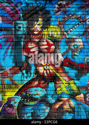 Graffiti Wall art, Gray Eagle Street, Londres, Royaume-Uni - janvier 2022 Banque D'Images