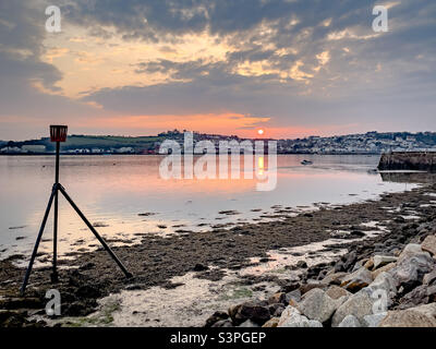 Vue d'Instaw, sur la rivière Torridge à Appledore au coucher du soleil de printemps, Devon, Royaume-Uni. Mars 2022 Banque D'Images