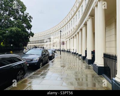 Conçu par l'architecte John Nash, Park Crescent près de Regents Park, Londres Banque D'Images