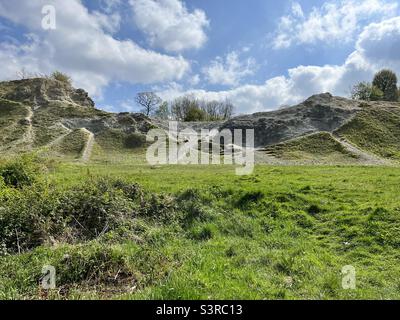 Vue sur la réserve naturelle de Wrens Nest, Dudley. SSSI, lieu de chasse aux fossiles Banque D'Images