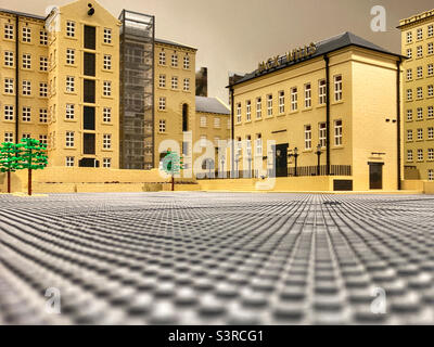Modèle LEGO de Jack Wills Shop Dean Clough Mill Halifax West Yorkshire Banque D'Images