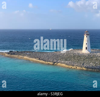 Mars 2022, phare de Paradise Island, Nassau, Bahamas Banque D'Images