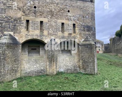 Fortifications si les hauteurs occidentales Douvres Banque D'Images