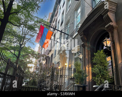 La Mission arménienne auprès de l'Organisation des Nations Unies est située sur l'E. 36th dans le quartier historique de Murray Hill, New York City, États-Unis, 2022 Banque D'Images