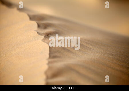 Gros plan désert sable dune texture, concept minimaliste Banque D'Images