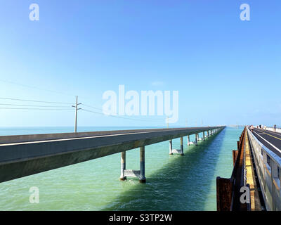 Seven Mile Bridge, Marathon, Floride Banque D'Images