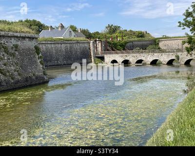 Fort Vauban, Saint-Vaast-la-Hougue, Manche, Normandie, France Banque D'Images