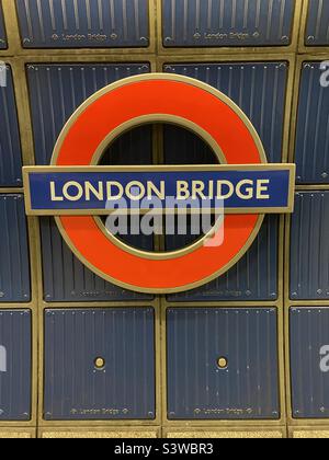 La station de métro London Bridge Banque D'Images